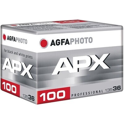 Agfa APX 100 Professional Black and White Negative Film (35mm Roll Film, 36 Exposures)  Expired 04/2029