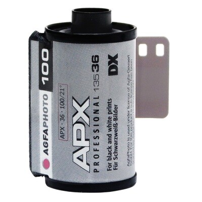 Agfa APX 100 Professional Black and White Negative Film (35mm Roll Film, 36 Exposures)  Expired 04/2029
