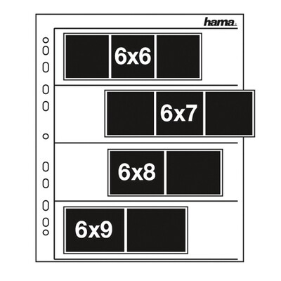 Hama Negative Sleeves made of Glassine, 4 strips for 6x7 negatives, 100 pieces