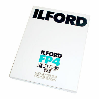 Ilford FP4 Plus 20,3x25,4cm (8x10"), 25 Sheets Black &amp; White Negative (Print) Film (ISO-125) Expired 10/2028