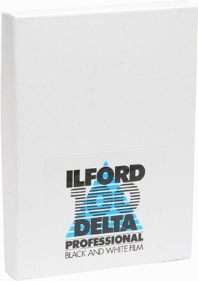 Ilford Delta-100 Professional format 10,2x12,7 CM (4x5 INCH) 25 sheets expired 07/2027