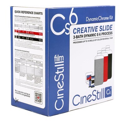 CINESTIL Cs6 "Creative Slide" DynamicChrome E-6 Kit -  immediately available from stock. Alternative for TETENAL Colortec E-6 3-Bad Kit