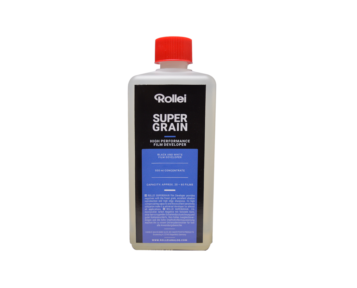 Rollei Supergrain fine grain developer for black and white films 500 ml