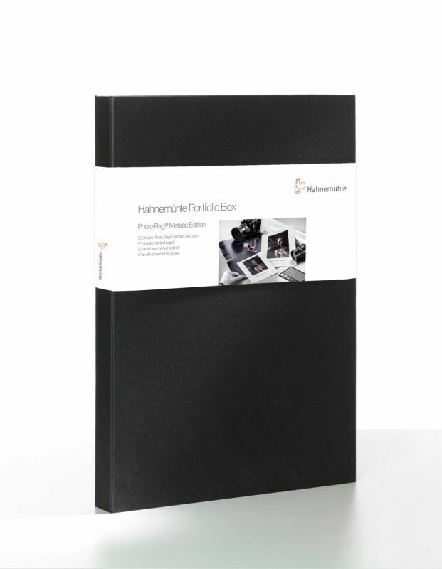 Hahnemühle Portfolio Box Photo Rag Metallic 340 g/m², DIN A3+ (32,9x48,3 cm), 50 Blatt