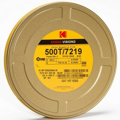 Kodak VISION3 500T Color Negative Film #7219 (16mm, 122m Roll) (2R-2994)