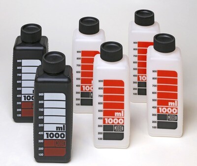 Jobo 3300 set of six 1000ml storage bottles for photochemistry Jobo 3300 set of six 1000ml storage bottles for photochemistry