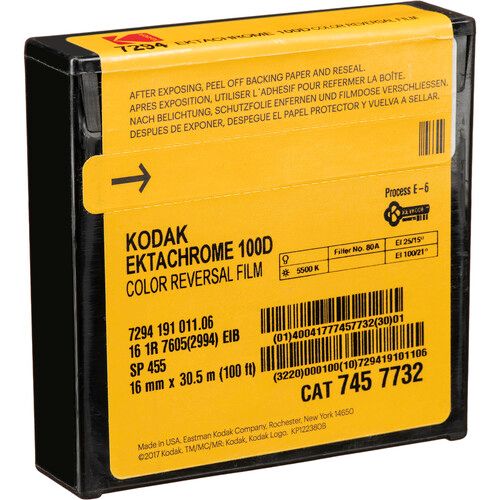 Kodak Ektachrome 16 mm colour reversal 100D 30.5m 7294