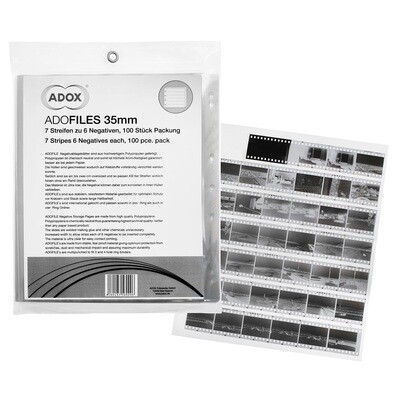 ADOX ADOFILE: Polypropylene sleeves 35mm - (29,3cmx25,6cm) Oversized negative sleeves for 35mm film - 100 sheets