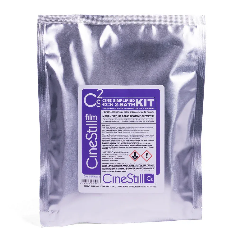 CINESTILL Cs2 "Cine Simplified" ECN 2-Bath Powder Kit (16 Rolls)