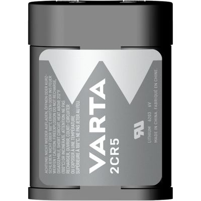 VARTA 2CR5 Professional Lithium Battery 2CR5 1600mAh (DL245 625A) 6V