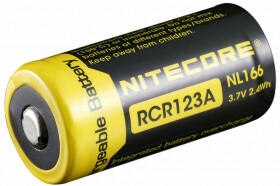 Nitecore NL166 RCR123A Li-ion Battery 650mAh -  rechargeable li-ion battery