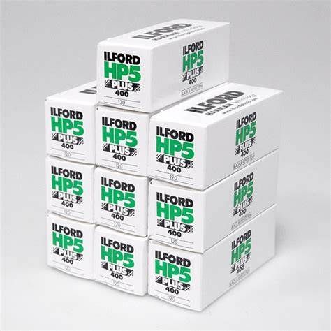 10x Ilford HP5 Plus 120 Black &amp; White Negative (Print) Film (ISO-400) expired 10/2027