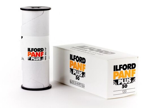 Ilford Pan F Plus Black and White Negative Film (120 Roll Film) expired 09/2027