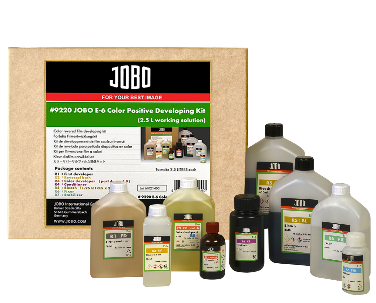 JOBO 9220 E-6 6-Bath Kit for 2.5 litres ( for 20 to 40 films)