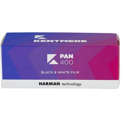Kentmere Pan 400 Professional Black and White Negative Film Format 120 expired 08/2027