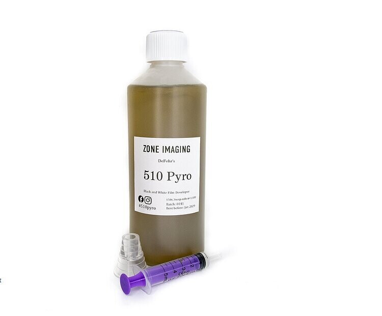 Zone Imaging 510 Pyro Film Developer 500ml with 5ml Syringe ( to use before 06/2031)