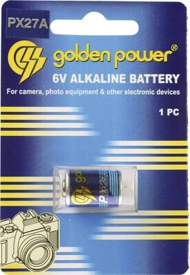 2x Golden Power PX27A Photobatterie (Other designations: PX27, 4AG12, EPX27, 4AG13, S27PX, 4LR43, PX27S, 4SR43, 4NR43, U27PX)