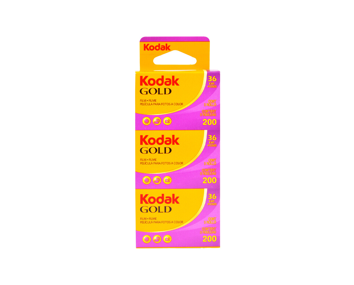 Kodak Gold Film 200 135-36 film for color prints expired 04/2027 (3 pieces)