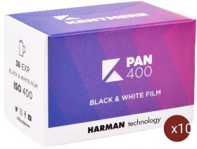 Kentmere Pan 400 Professional Black and White Negative Film (35mm Roll Film, 36 Exposures) expired 03/2030 Pack of 10
