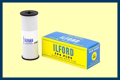 Ilford FP4 Plus Black and White Negative Film (120 Roll Film) expired 01/2027 CELEBRATING 145 YEARS OF ILFORD HISTORY WITH 1950’S INSPIRED RETRO PACKAGING Ilford FP4 Plus Black and White Negative Film (120 Roll Film) expired 01/2027 CELEBRATING 145 YEARS OF ILFORD HISTORY WITH 1950’S INSPIRED RETRO PACKAGING