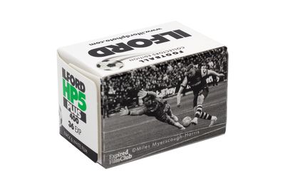 Ilford HP5 Plus Black-and-White Negative Film (Football Special Edition, 35 mm roll film, 36 exposures) Expiry date 03/2030
