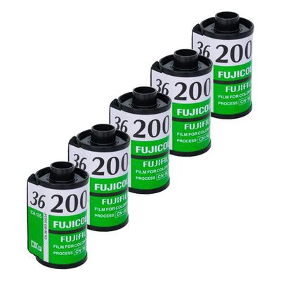 5x Fujicolor 200 Speed Film 135/36 Expired 06/2026