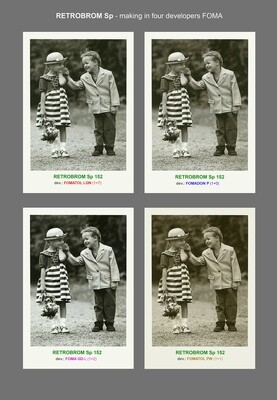 FOMA Retrobrom 152 Sp - Semi-matt (Baryte) 24x30.5 CM (9.45x12 INCH) / 10  sheets - Gradation: Special