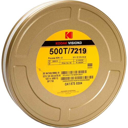Kodak VISION3 500T Color Negative Film #7219 (16mm, 122m Roll) ( Single-Perforation) wihtout Remjet