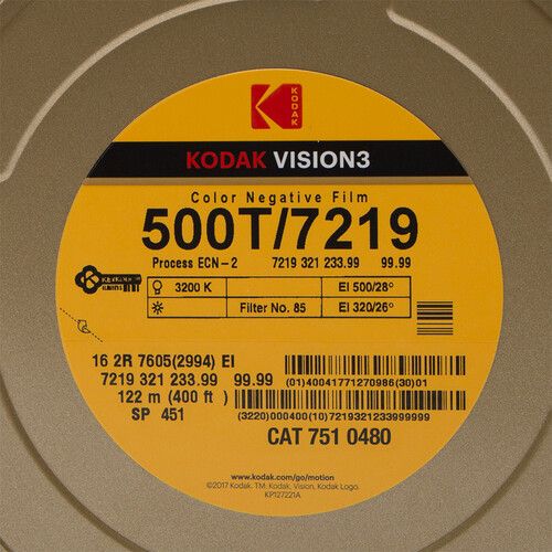 Kodak VISION3 500T Color Negative Film #7219 (16mm, 122m Roll) (2R-2994)