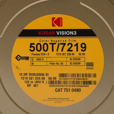 Kodak VISION3 500T Color Negative Film #7219 (16mm, 122m Roll) (2R-2994)