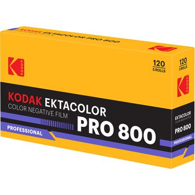 Kodak Ektacolor Pro 800 Color Negative Film (120 Roll Film, 5-Pack) expired 05/2028