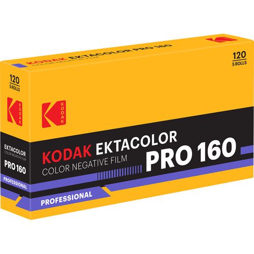 Kodak Ektacolor Pro 160 Color Negative Film (120 Roll Film, 5-Pack) expired 08/2027