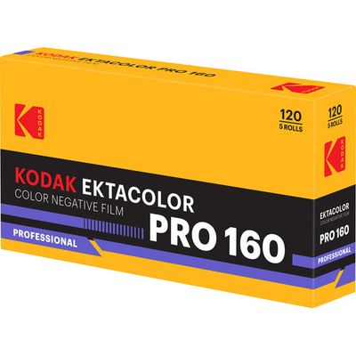 Kodak Ektacolor Pro 160 Color Negative Film (120 Roll Film, 5-Pack) expired 03/2028