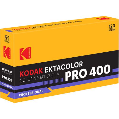 Kodak Ektacolor Pro 400 Color Negative Film (120 Roll Film, 5-Pack) expired 08/2027