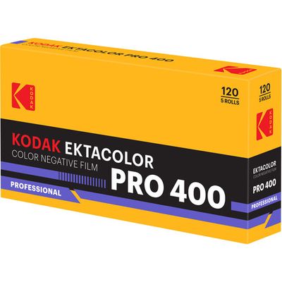 Kodak Ektacolor Pro 400 Color Negative Film (120 Roll Film, 5-Pack) expired 07/2028