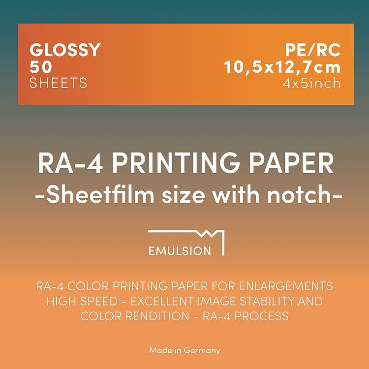 ADOX color paper RA-4 type CA - high gloss (PE) - 10,2x12,7 CM (4x5 INCH)  - 50 sheets
