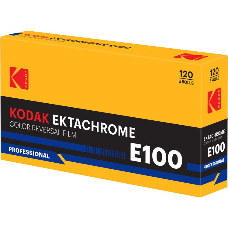 Kodak Professional Ektachrome E100 Color Transparency Film format 120 5-er Pack expired 08/2028 Retro Packaging