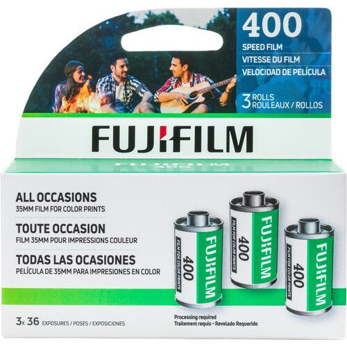 Fujicolor 400 Speed Film 135/36 Expired 04/2028 - 3er Pack