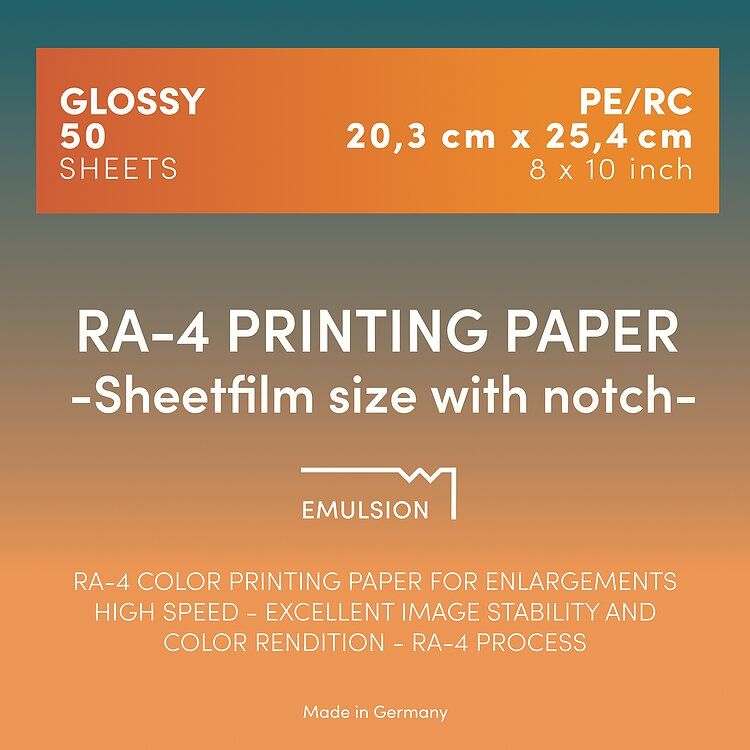 ADOX color paper RA-4 type CA - high gloss (PE) - 20.3x25.4 /  8x10 Inch  Inch - 50 sheets