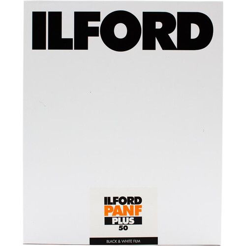 Ilford Pan F Plus Black and White Negative Film 20.3x25.4 cm (8x10 Inch) 25 sheets expired 09/2029