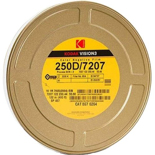 Kodak VISION3 250 D Color Negative Film #7207 (16mm, 122m Roll) whitout Remjet