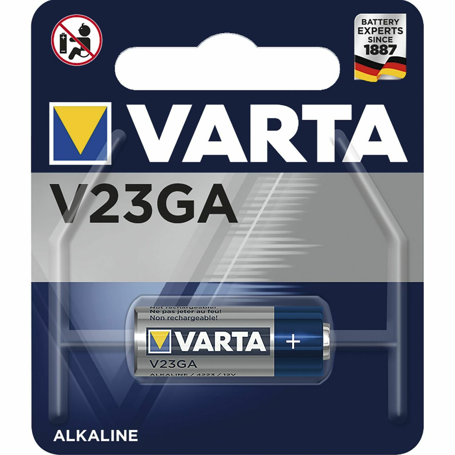 Varta - 12 Volt alkaline battery V23GA / A23 / 23A / 23AE / 4223 / 8LR23 / L1028 / LRV08 / MN21 - expired 02/2025