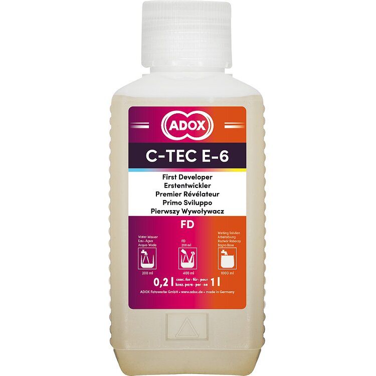ADOX C-TEC E-6 3-bath kit component: First Developer (FD) – sold separately for preparing 1000 ml