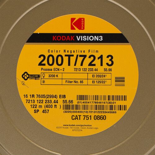 Kodak VISION3 200T Color Negative Film #7213 (16mm, 122m Roll) no longer available