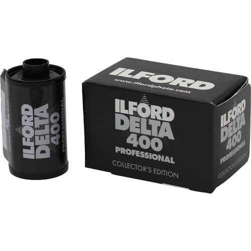 Ilford Delta-400 Professional 135-36 Black &amp; White Print Film (ISO-400)  expired 09/2030 - Clear base with anti-halation backcoat (Dmin 0.12 vs 0.30)