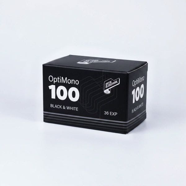 Optik Oldschool OptiMono 100 is an exceptionally fine grain, 100 ASA, 36 exposure black and white photographic film. expired