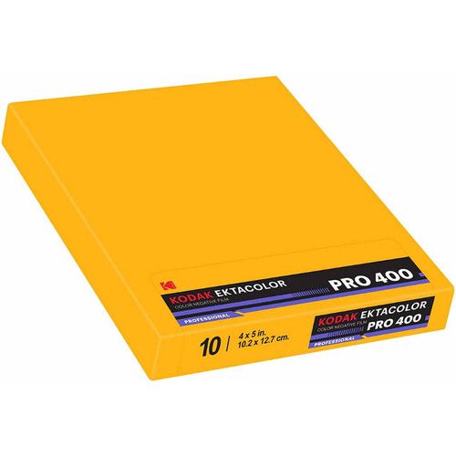 Kodak Ektacolor Pro 400 Color Negative Film (4 x 5", 10 Sheets)