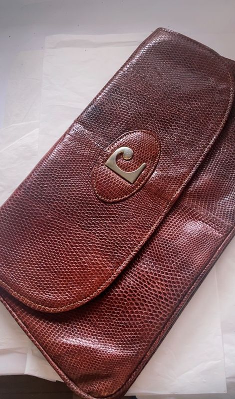 Pochette python Pierre Cardin