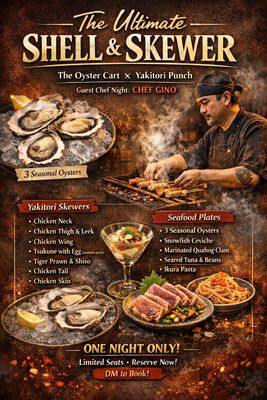 The Oyster Cart x Yakitori Punch Life