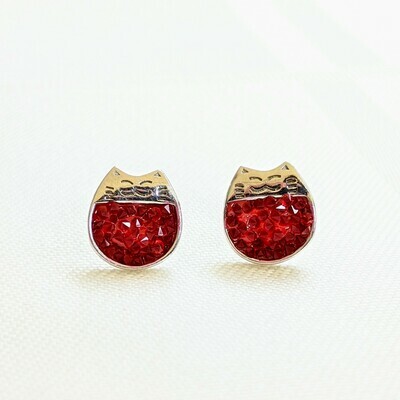 Lucky Red Cats - Earrings